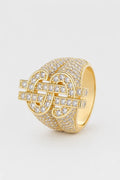 Bague Dollar — sur fond gris - couleur Or