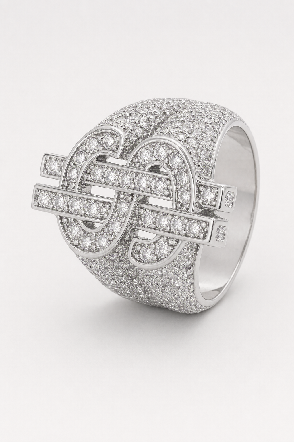 Bague Dollar — sur fond gris - couleur Argent