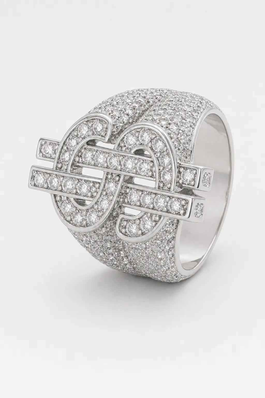 Bague Dollar — sur fond gris - couleur Argent