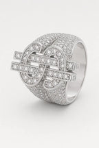 Bague Dollar — sur fond gris - couleur Argent