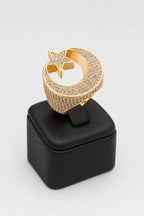 Bague Islam — sur présentoir noir mat