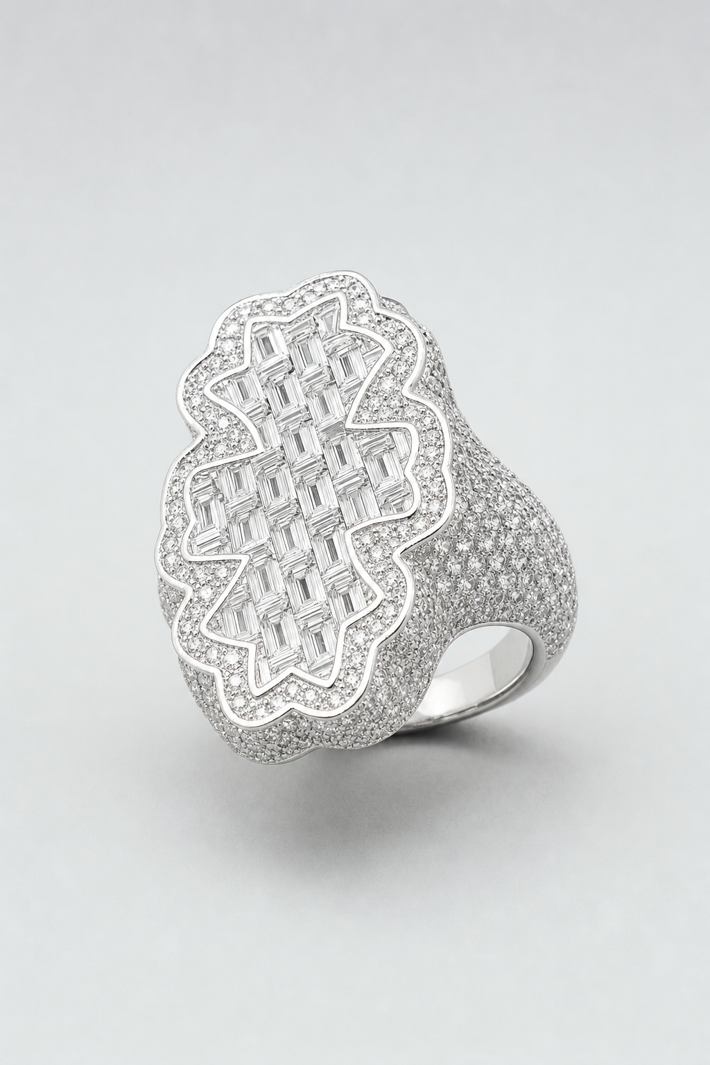 Bague Tupac — sur fond gris - couleur Argent