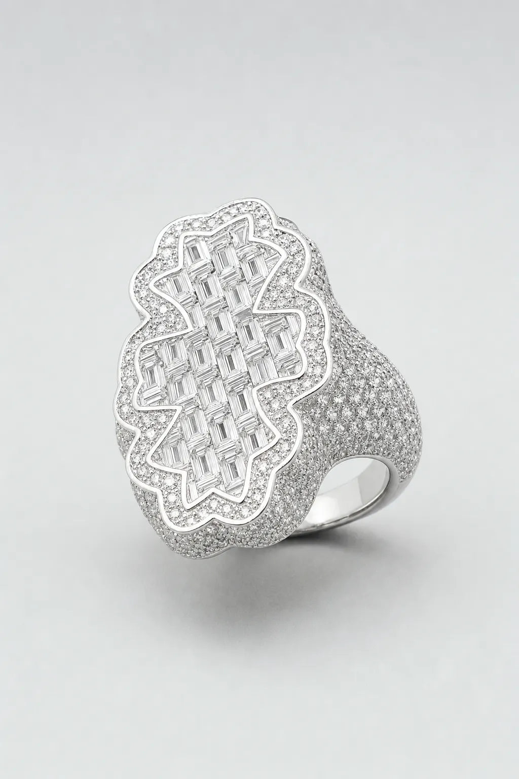 Bague Tupac — sur fond gris - couleur Argent