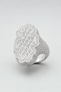 Bague Tupac — sur fond gris - couleur Argent