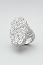 Bague Tupac — sur fond gris - couleur Argent