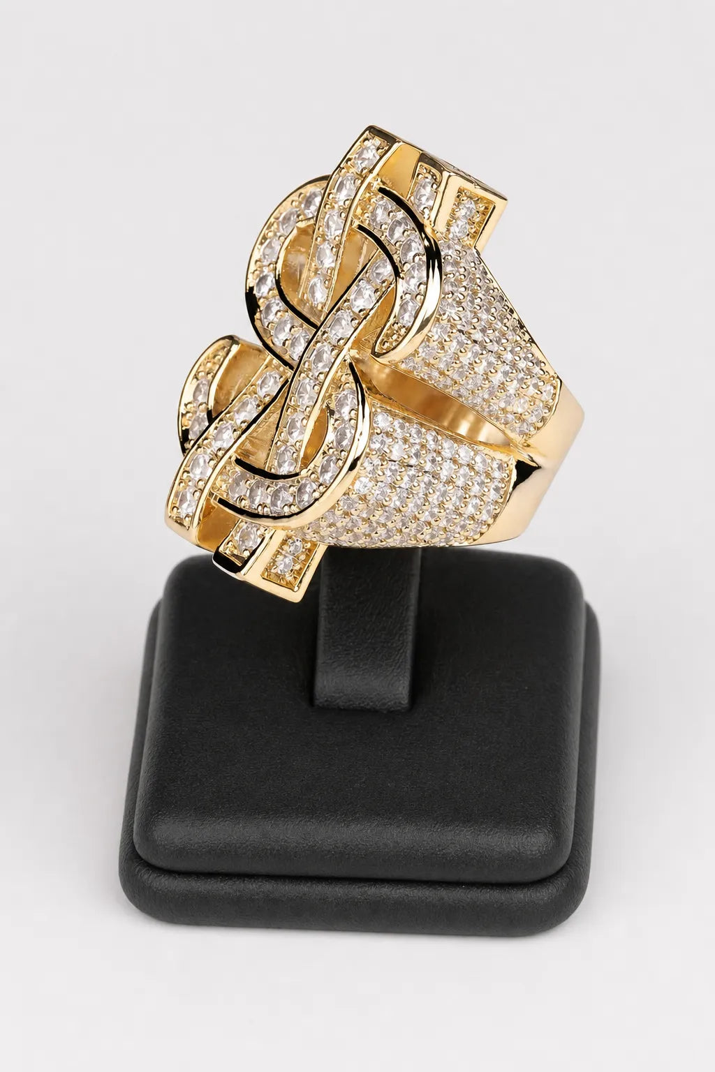 Bague Zola — sur présentoir noir mat