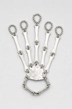 Bijoux Main de squelette — sur fond gris - couleur Argent
