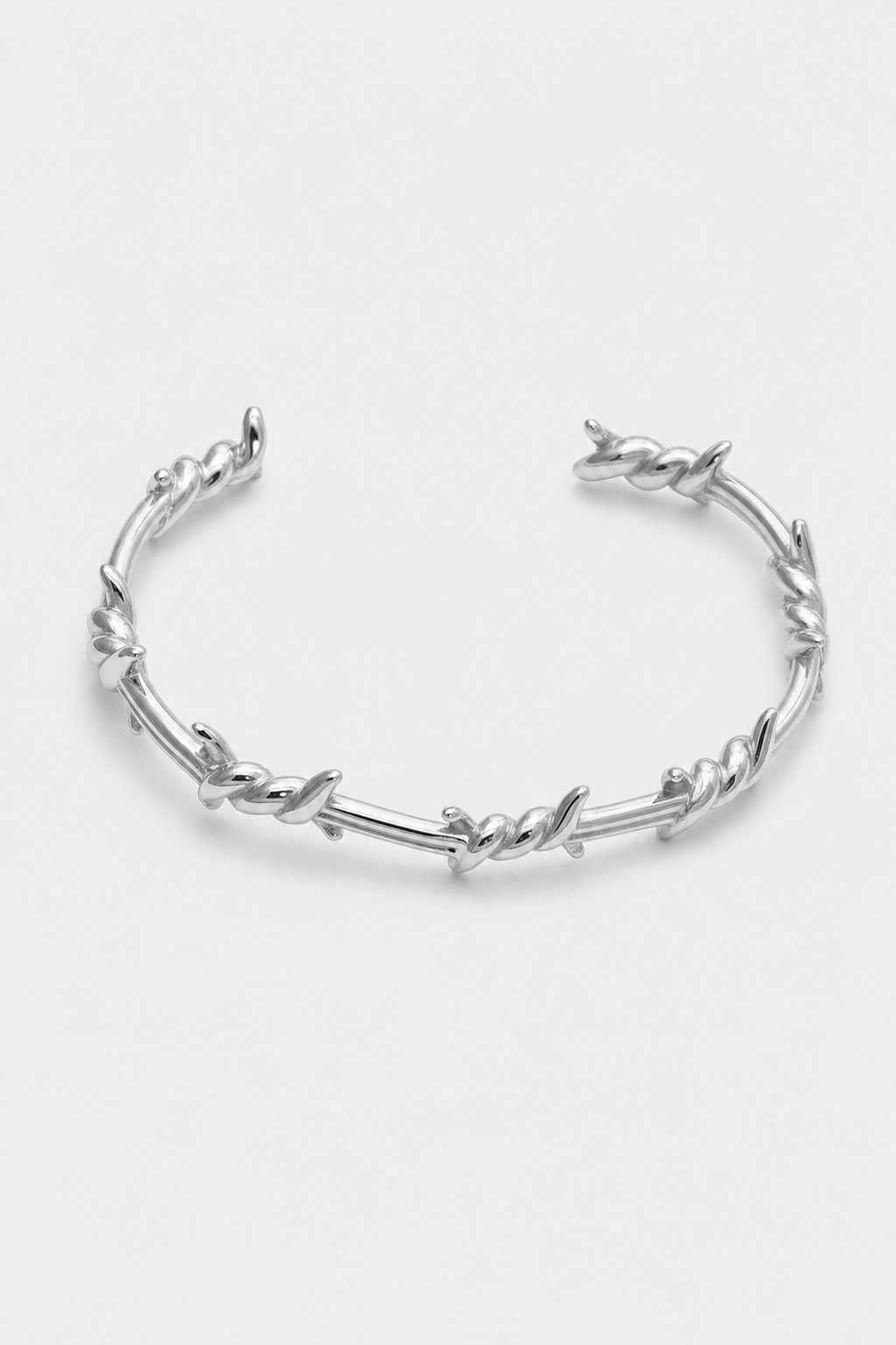 Bracelet barbelet — sur fond gris - couleur Argent