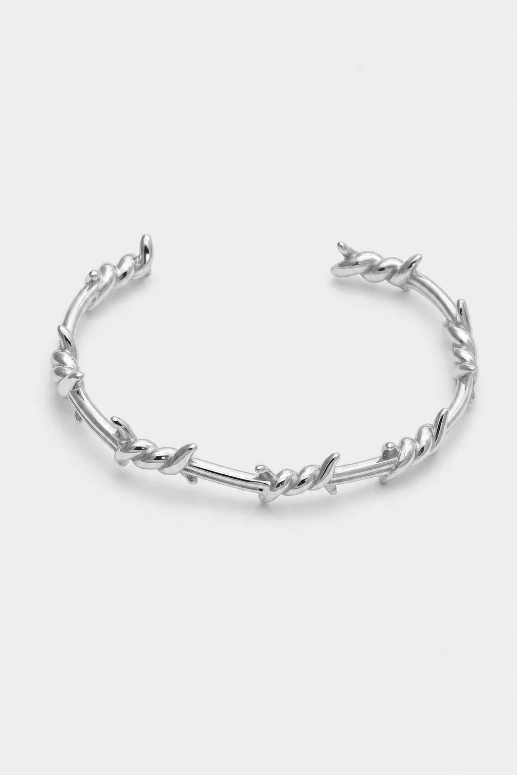 Bracelet barbelet — sur fond gris - couleur Argent