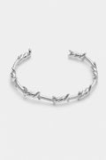 Bracelet barbelet — sur fond gris - couleur Argent