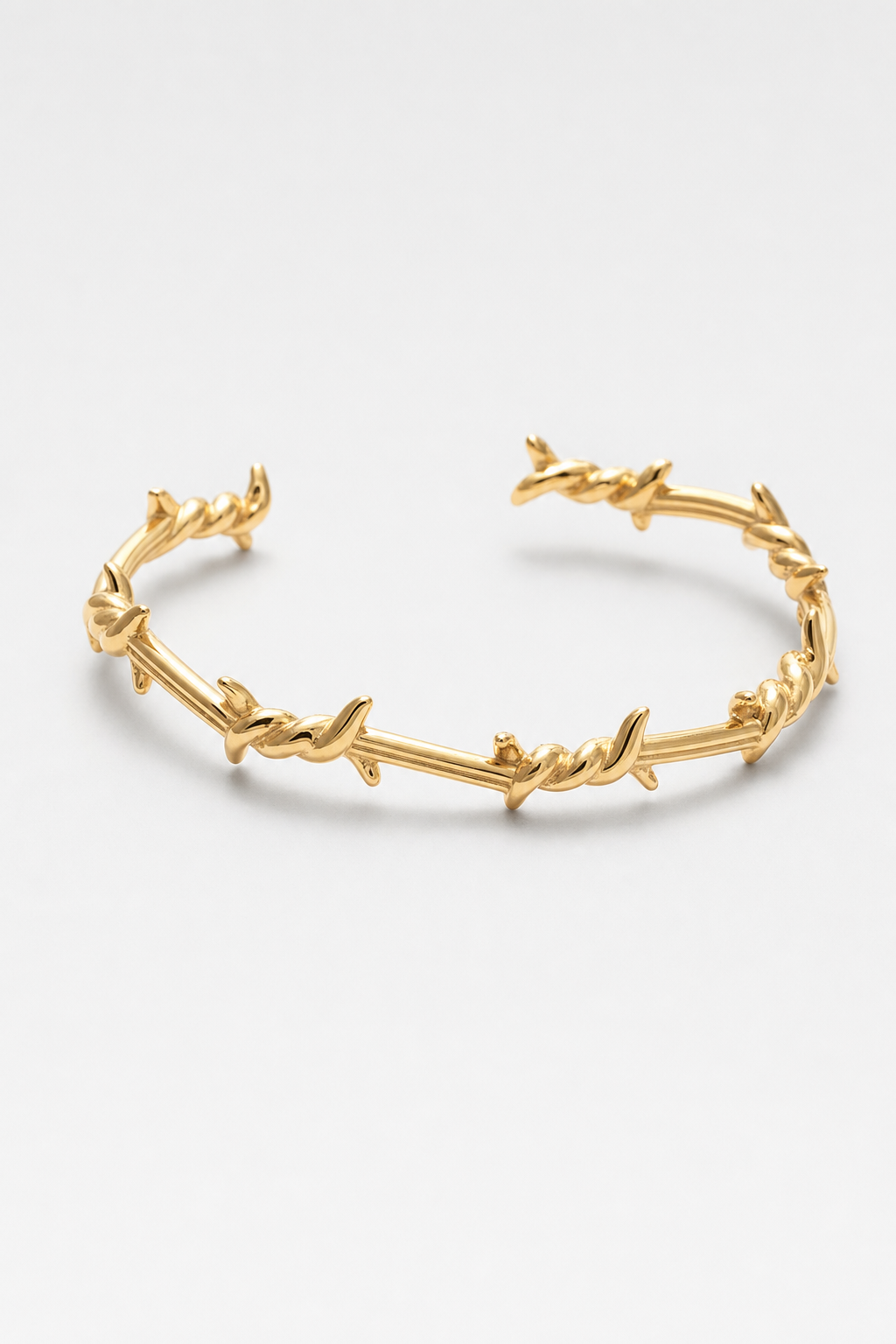 Bracelet barbelet — sur fond gris - couleur Or