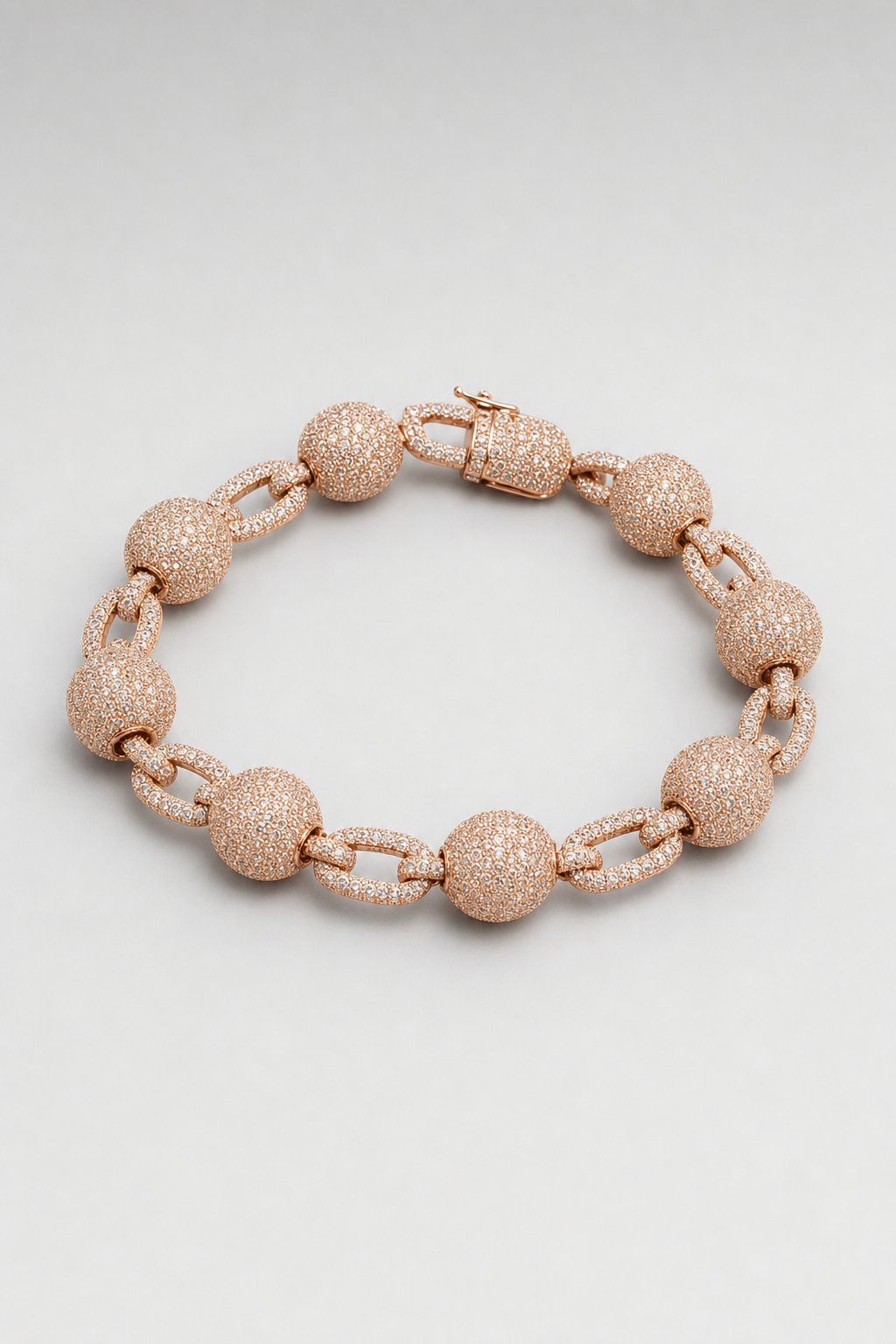 Bracelet Central cee — sur fond gris - Or Rose