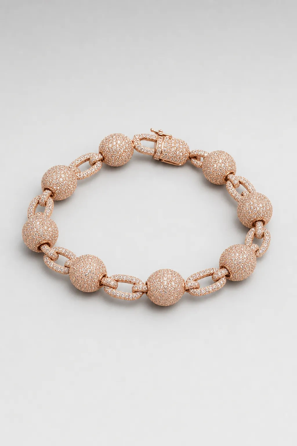 Bracelet Central cee — sur fond gris - Or Rose