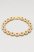 Bracelet iced out — sur fond gris - couleur Or