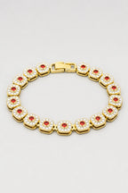 Bracelet iced out — sur fond gris - couleur Or