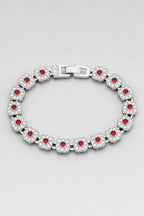 Bracelet iced out — sur fond gris - couleur Argent