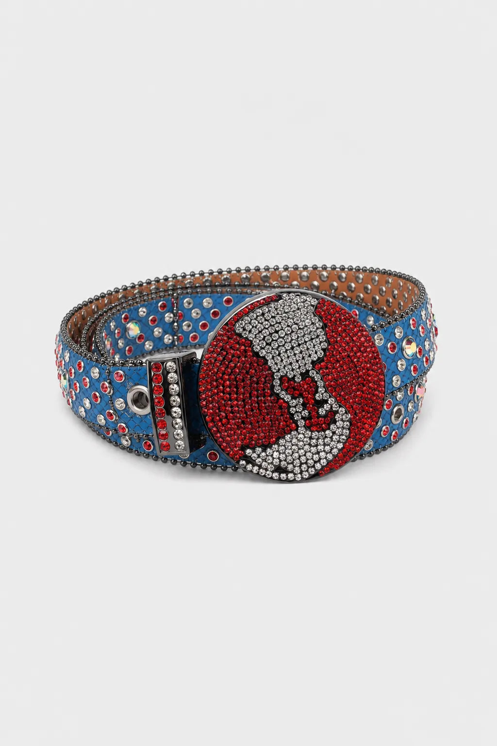 Ceinture Hip Hop — sur fond gris - couleur Rouge et Bleu