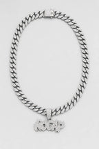 Chaine diamant rappeur — couleur Silver sur fond gris