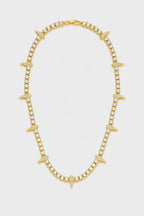 Chaine en diamant homme hip hop — sur fond gris — couleur Or