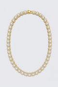 Chaine hip hop bling bling — sur fond gris — couleur Or
