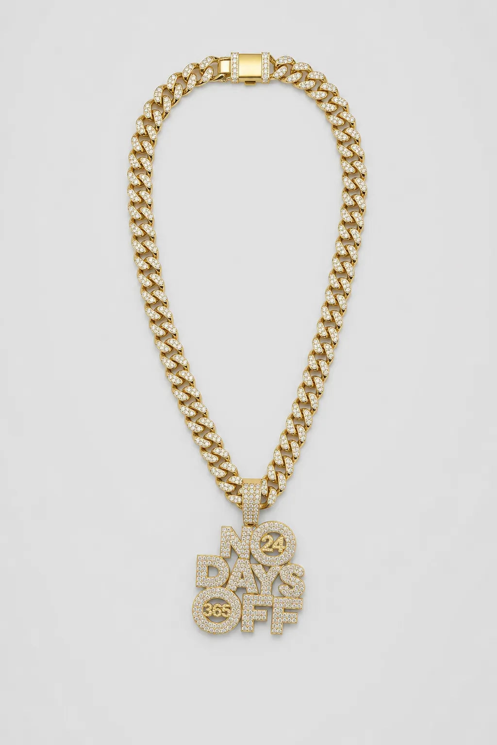 Collier drip — sur fond gris — couleur Or