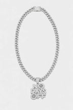 Collier drip — sur fond gris — couleur Argent