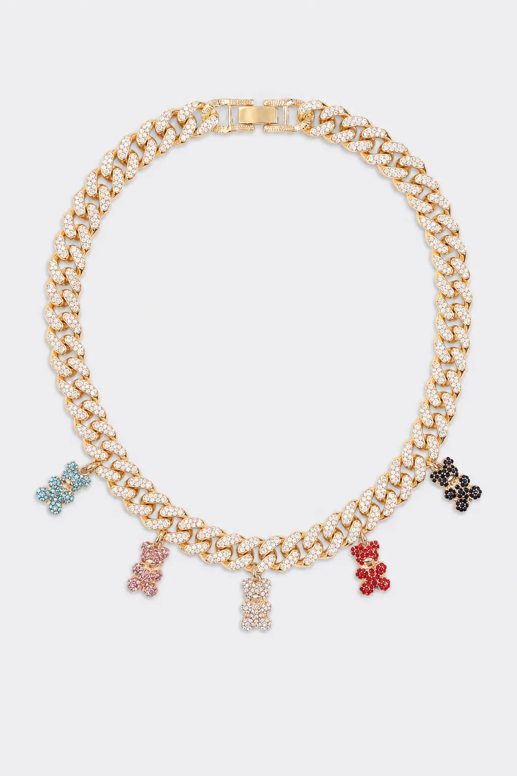 Collier ourson bonbon — sur fond gris — couleur 3