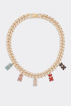 Collier ourson bonbon — sur fond gris — couleur 3