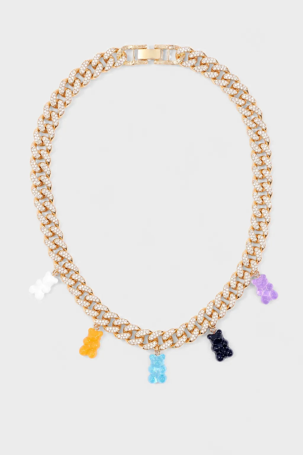 Collier ourson bonbon — sur fond gris — couleur 6