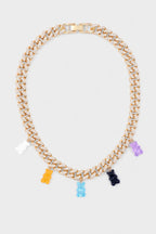 Collier ourson bonbon — sur fond gris — couleur 6