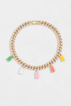 Collier ourson bonbon — sur fond gris — couleur 7