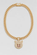 Collier rappeur bling bling — couleur Or sur fond gris