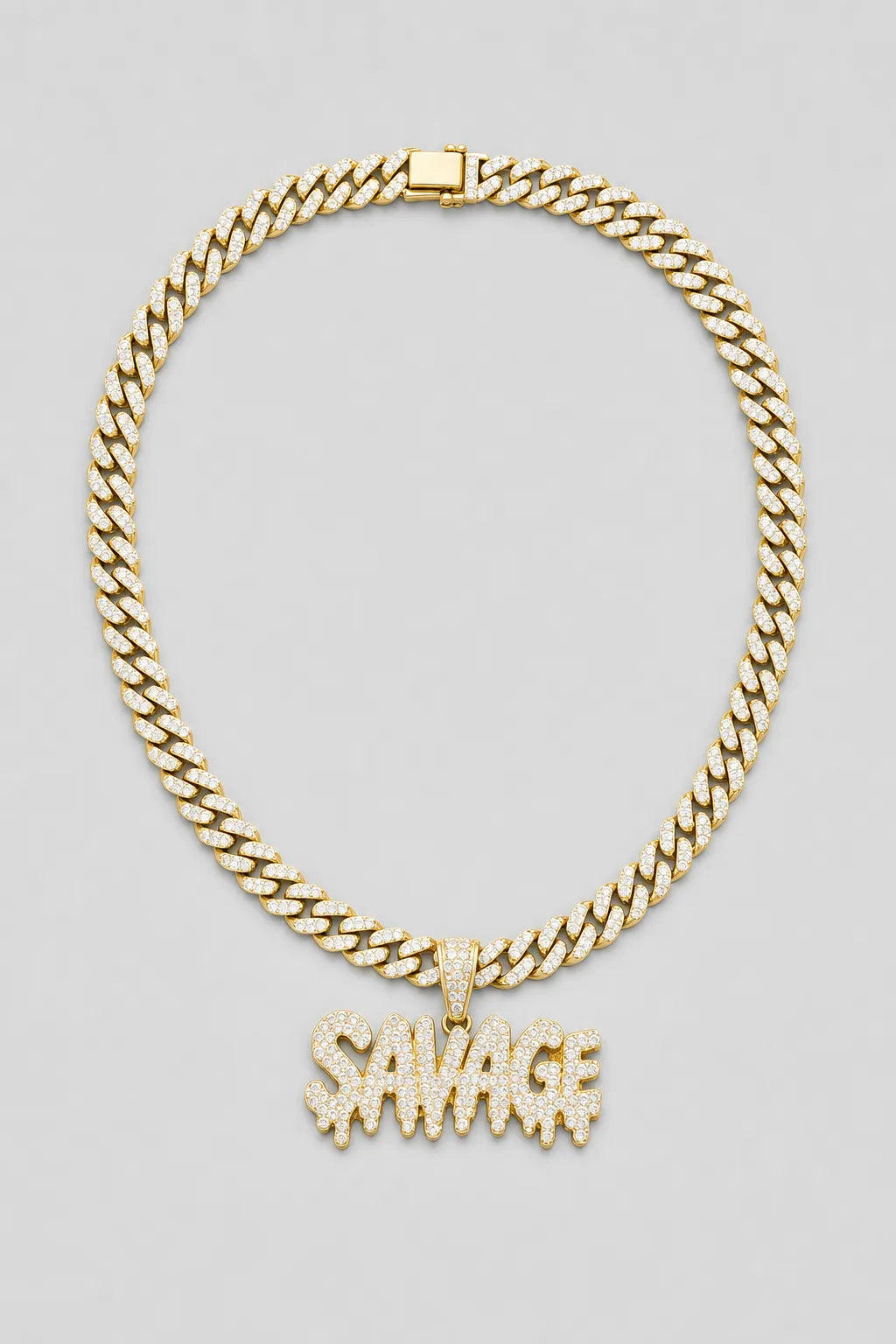 Collier Savage — variante Or sur fond gris
