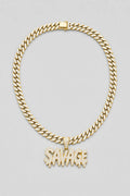Collier Savage — variante Or sur fond gris