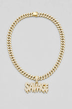 Collier Savage — variante Or sur fond gris