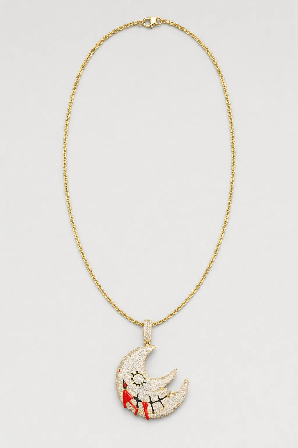 Collier trippie redd — sur fond gris — couleur Or