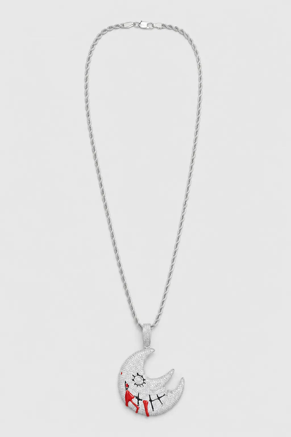 Collier trippie redd — sur fond gris — couleur Argent