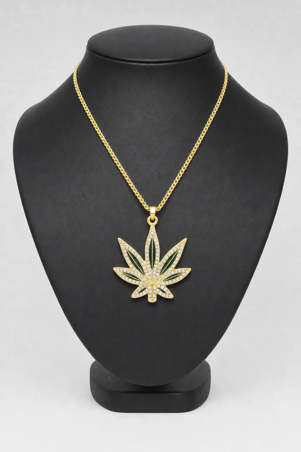 Collier Weed — sur présentoir noir mat