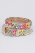 Diamond designer belt — sur fond gris