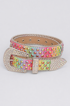 Diamond designer belt — sur fond gris