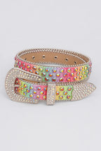 Diamond designer belt — sur fond gris