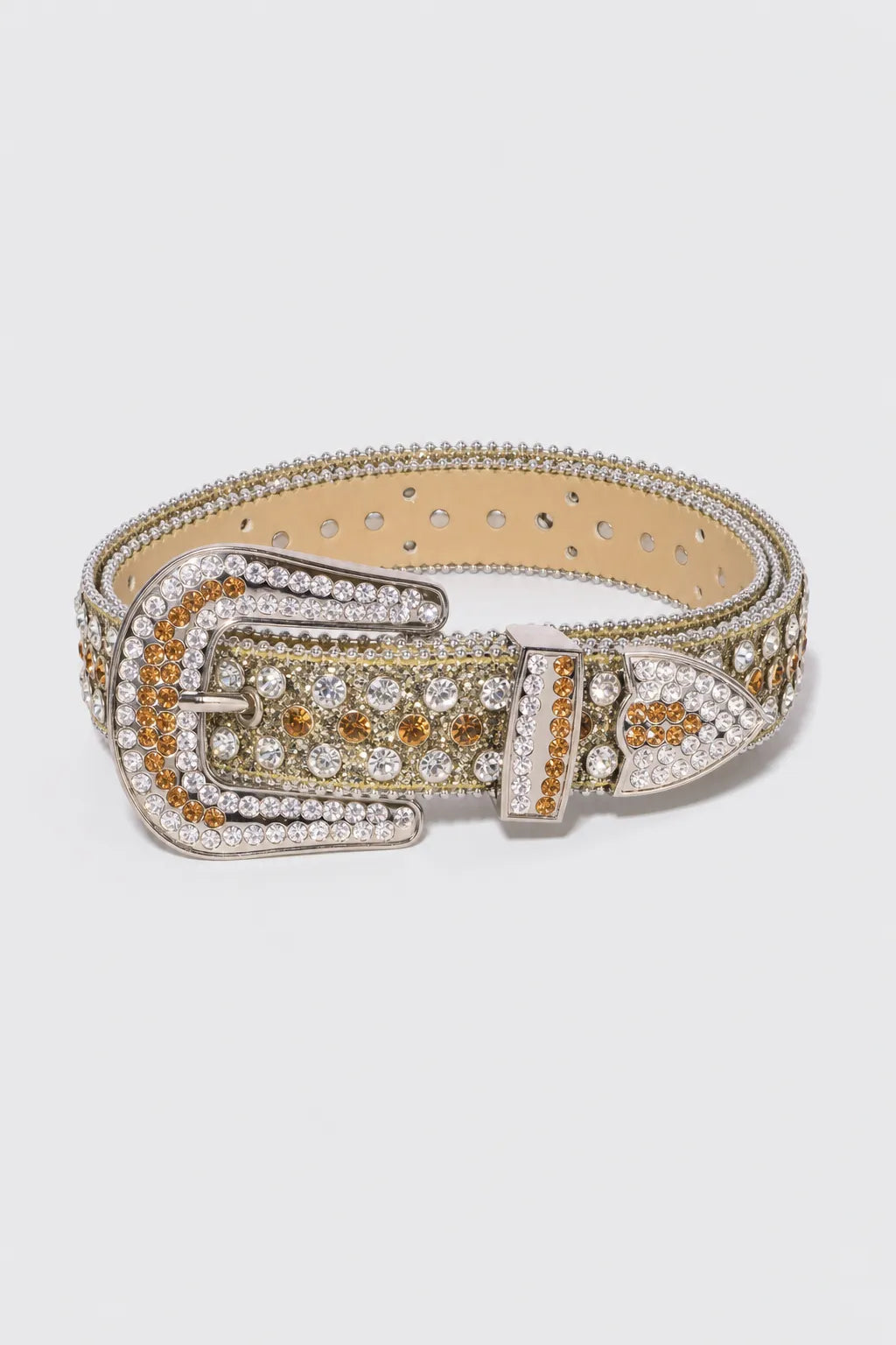 Gold diamond belt — sur fond gris