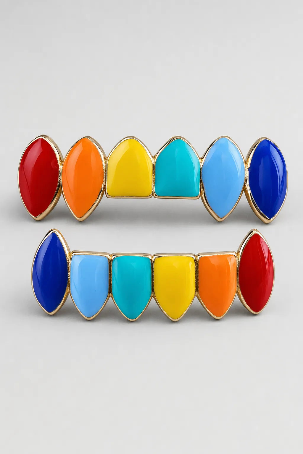 Grillz 69 — sur fond gris - couleur Ensemble Or