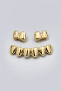 Grillz aesthetic — sur fond gris - couleur 3Pcs Or