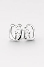 Grillz coeur — sur fond gris - couleur Argent
