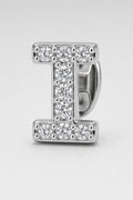 Grillz letters — sur fond gris - Argent - lettre I
