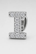 Grillz letters — sur fond gris - Argent - lettre I