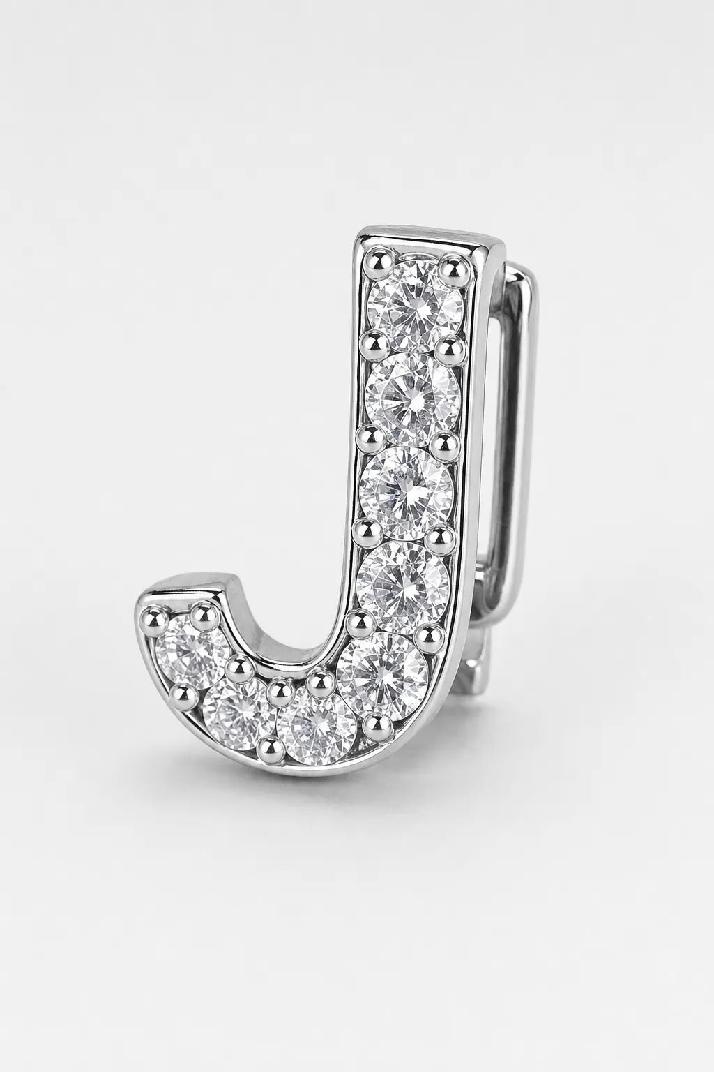 Grillz letters — sur fond gris - Argent - lettre J