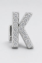 Grillz letters — sur fond gris - Argent - lettre K