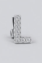 Grillz letters — sur fond gris - Argent - lettre L
